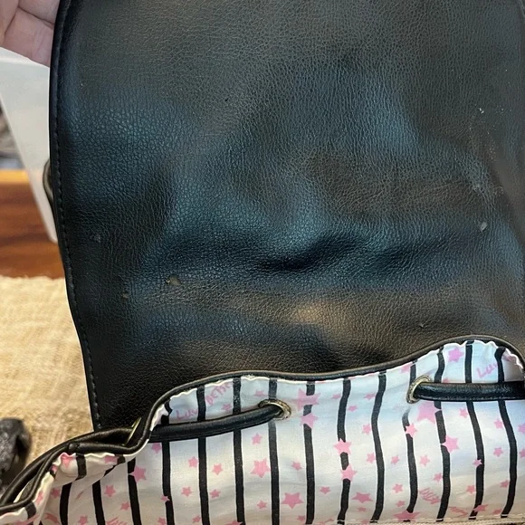 Betsey Johnson Quilted Cat Face Backpack Y2K Kawaii Coquette Glitter Rainbow Bag - Picture 16 of 16